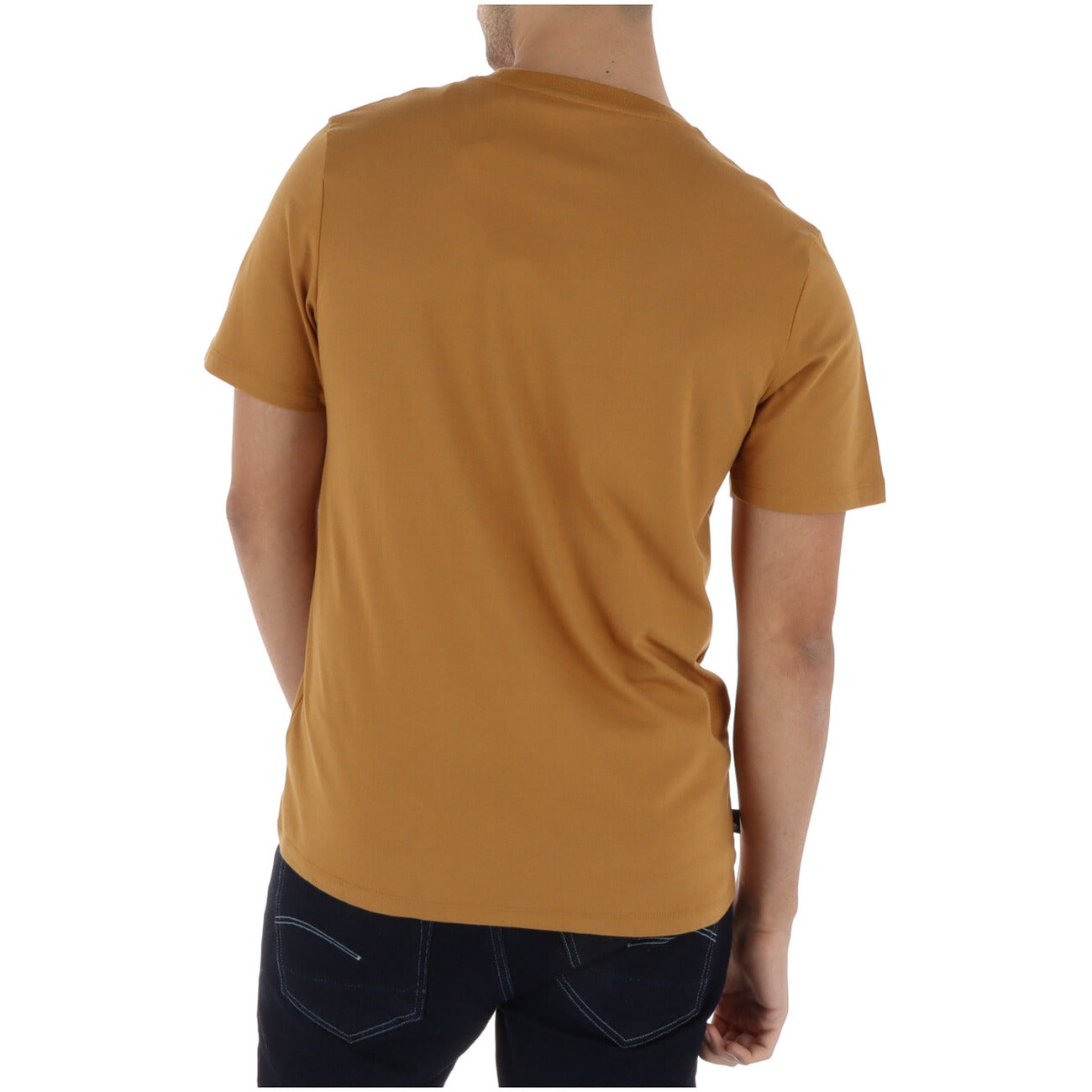 2452561 Timberland T-Shirt Cammello Stampa 100% Cotone Uomo