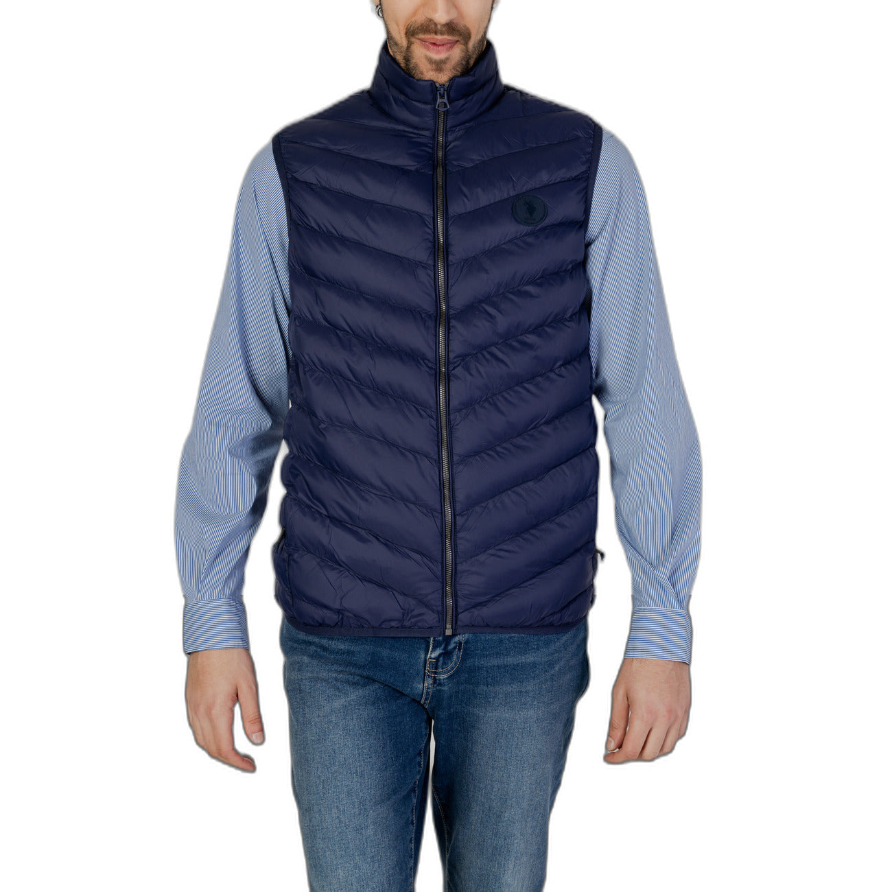 2215583 U.S. Polo Assn. Gilet Blu Poliammide Smanicato Uomo