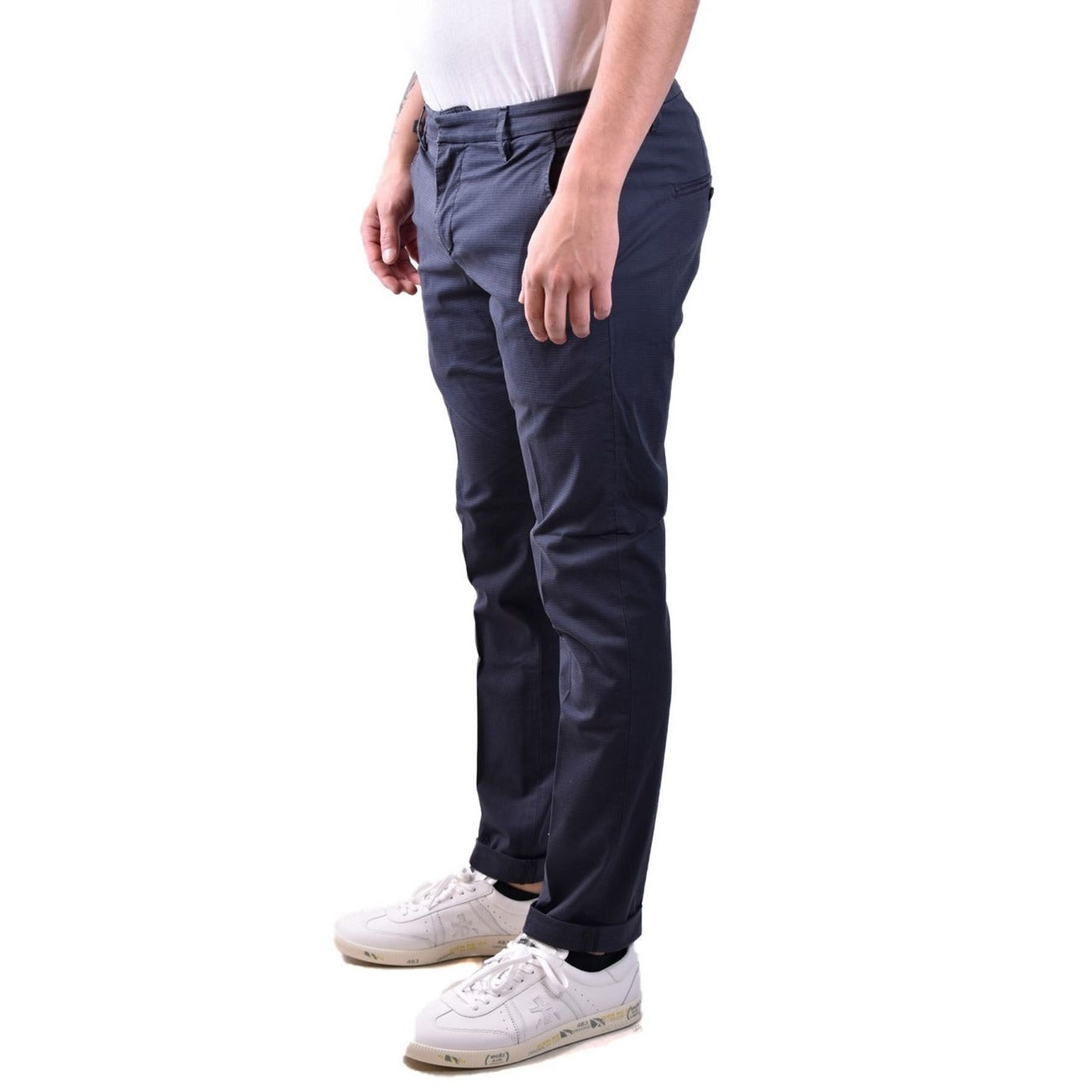 2429678 Dondup Pantaloni Blu Cotone Elastan Uomo