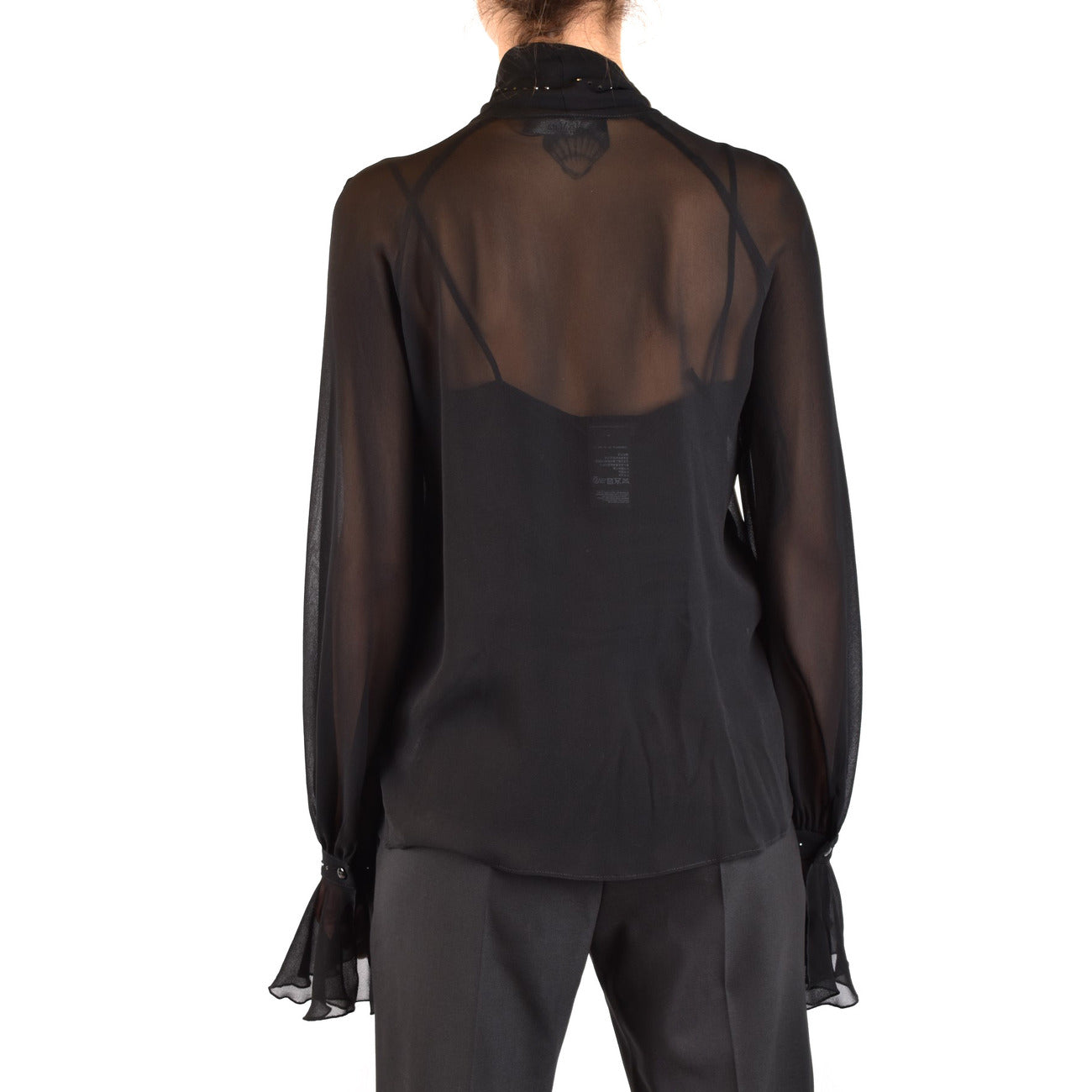 493876 Maxmara Camicia Nera Seta Donna Primavera/Estate