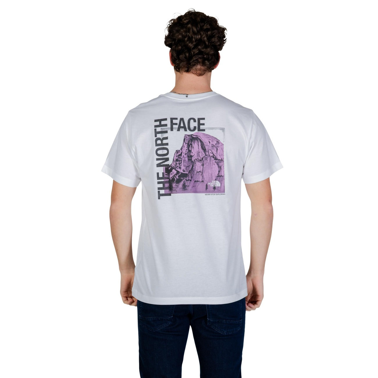 2450533 The North Face T-Shirt Bianca Stampa Cotone Poliestere Uomo