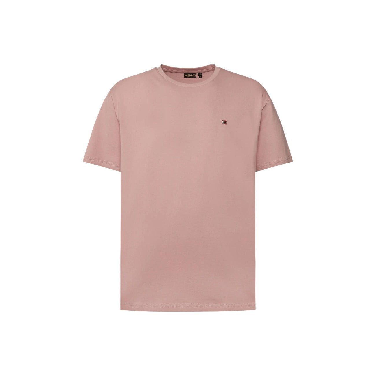 2458640 Napapijri T-Shirt Rosa Cotone Scollo Tondo Uomo
