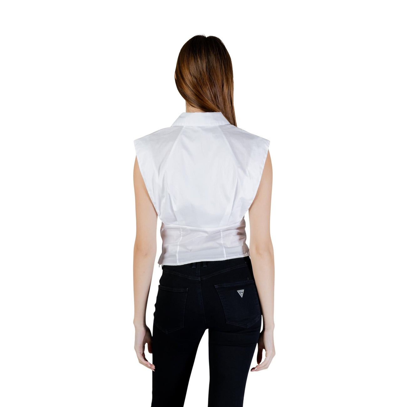 2452531 Guess Blusa Bianca Donna Cotone 100% Bottoni