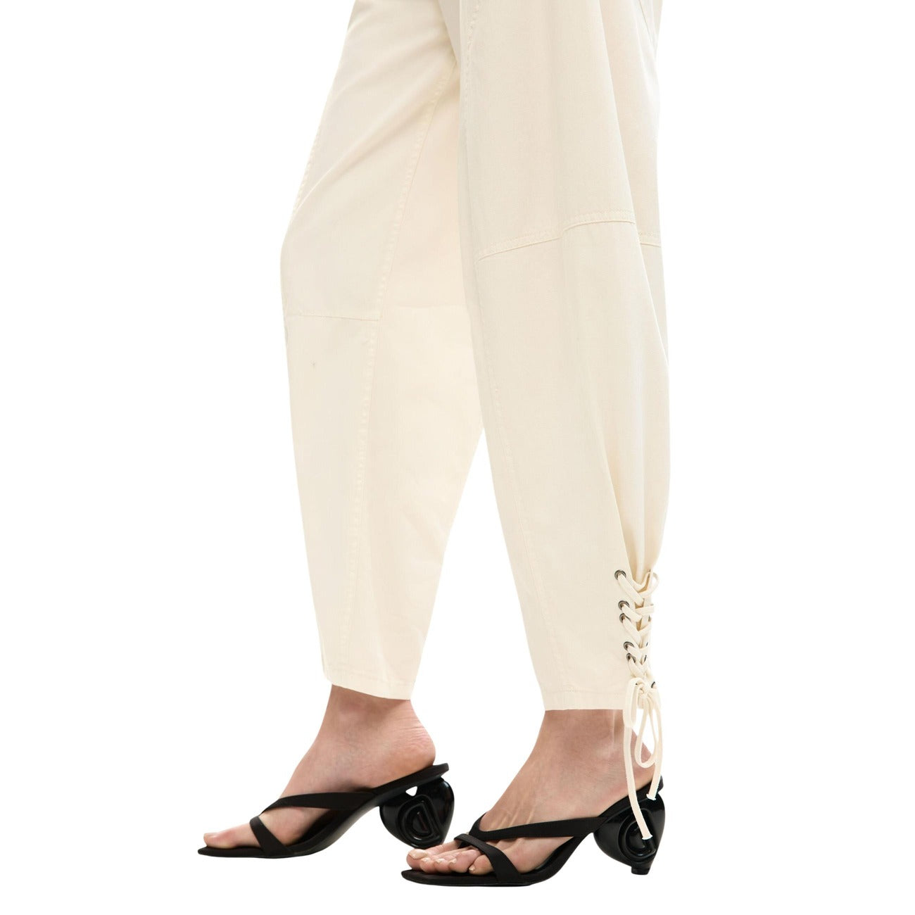 2453010 Desigual Pantaloni Donna Beige Cotone