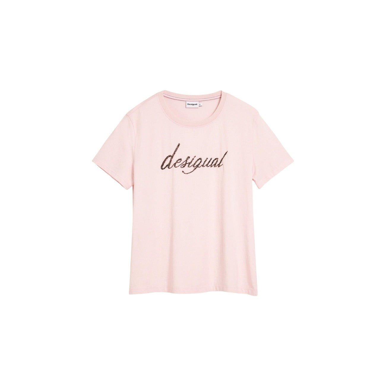 2453015 Desigual T-Shirt Donna Rosa Stampa Cotone