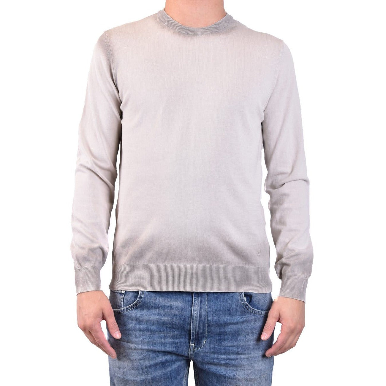 2429024 Dondup Maglia Grigia Cotone Maniche Lunghe Uomo