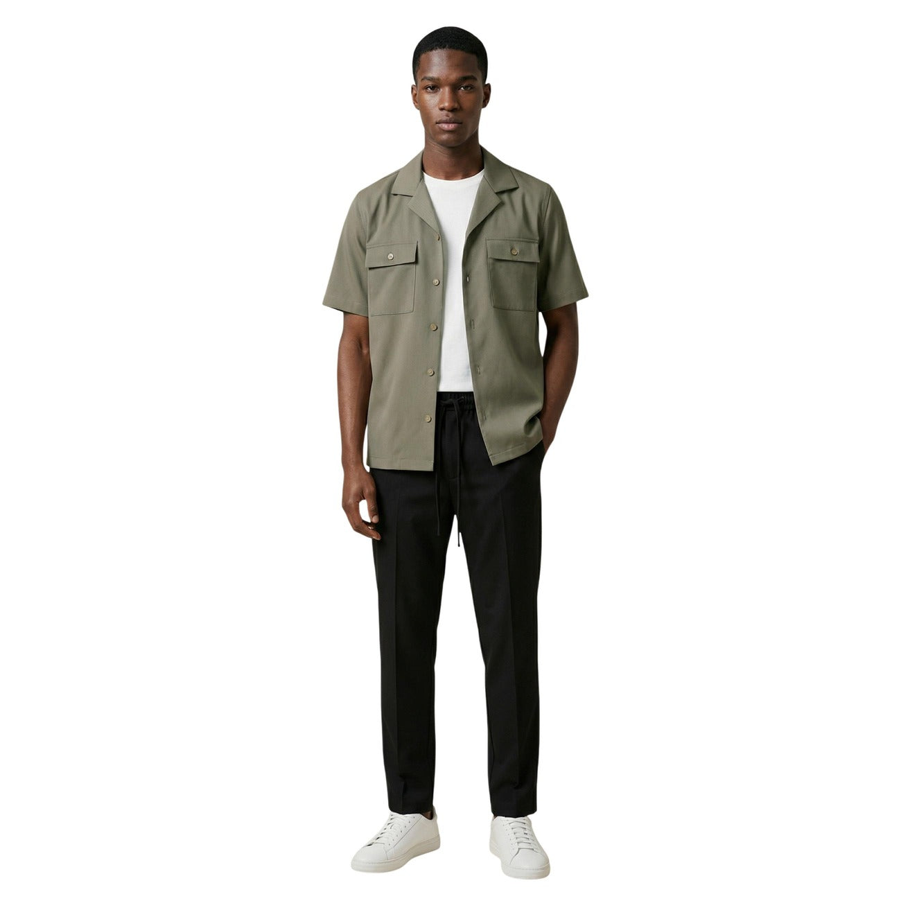 2455554 Gianni Lupo Camicia Verde Uomo
