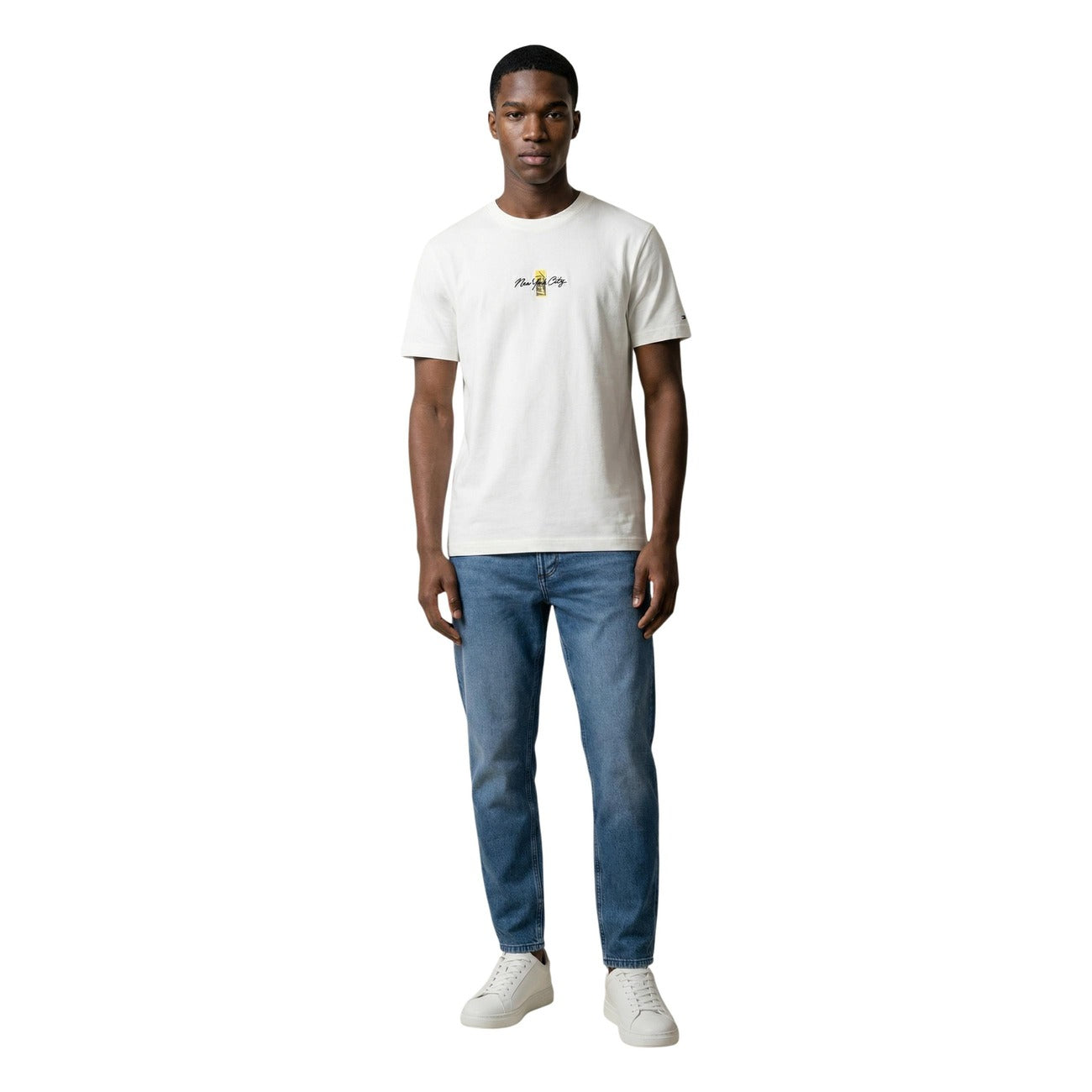 2453233 Tommy Hilfiger Jeans T-Shirt Bianca Uomo