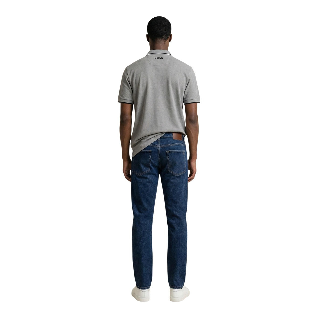 2459328 Boss Polo Grigia Tecnica Uomo
