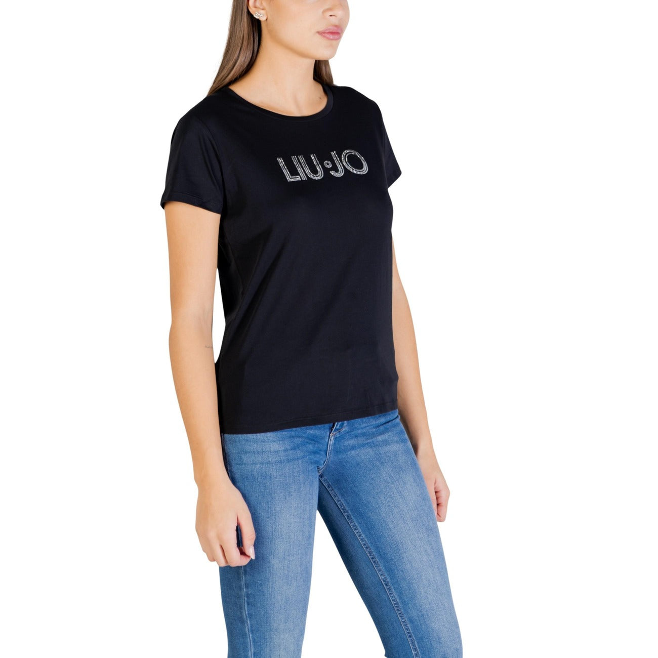 2448520 Liu Jo T-Shirt Donna Nera Cotone