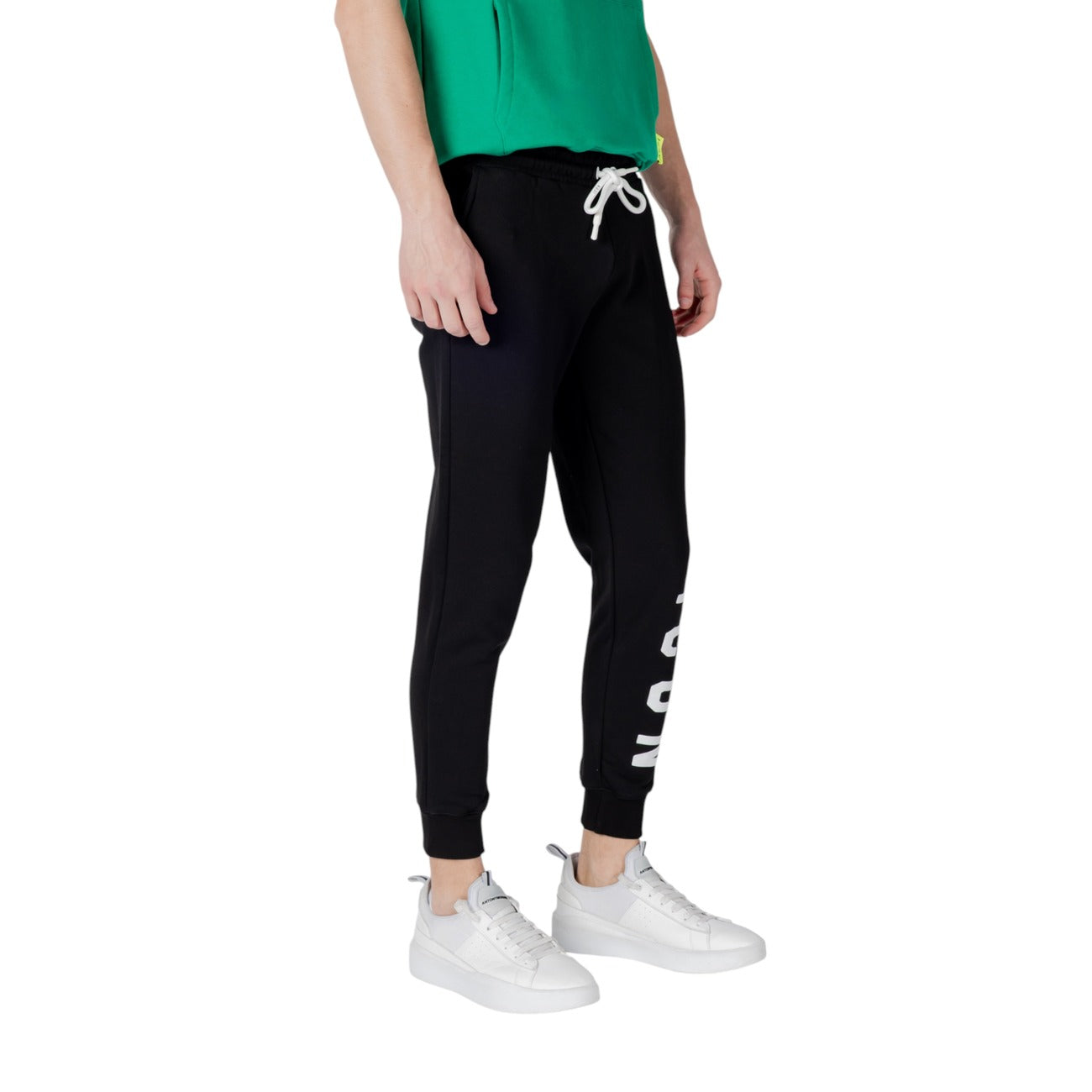 2417775 Icon Pantaloni Nero Righe Uomo