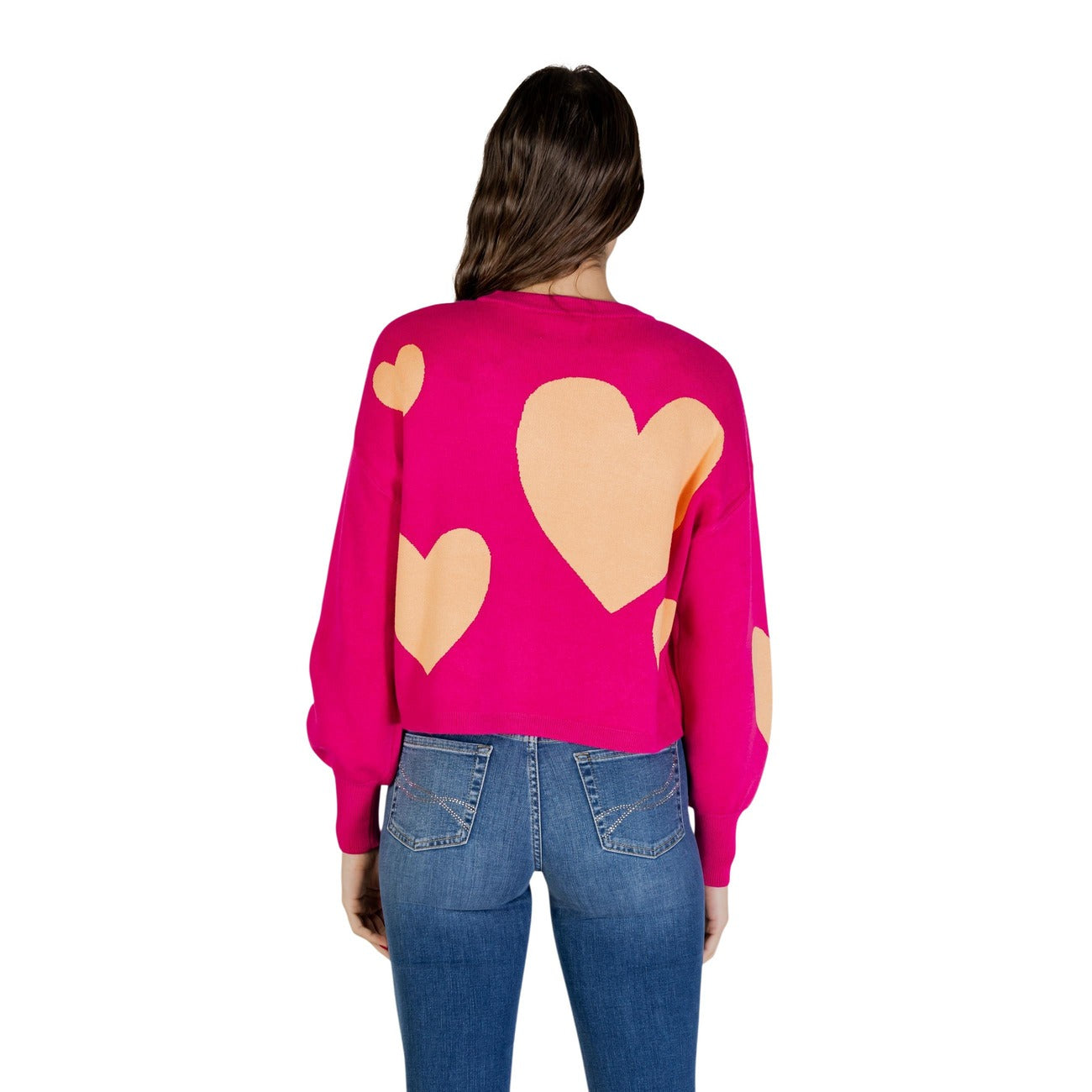 506094 Only Maglia Fucsia Maniche Lunghe Donna