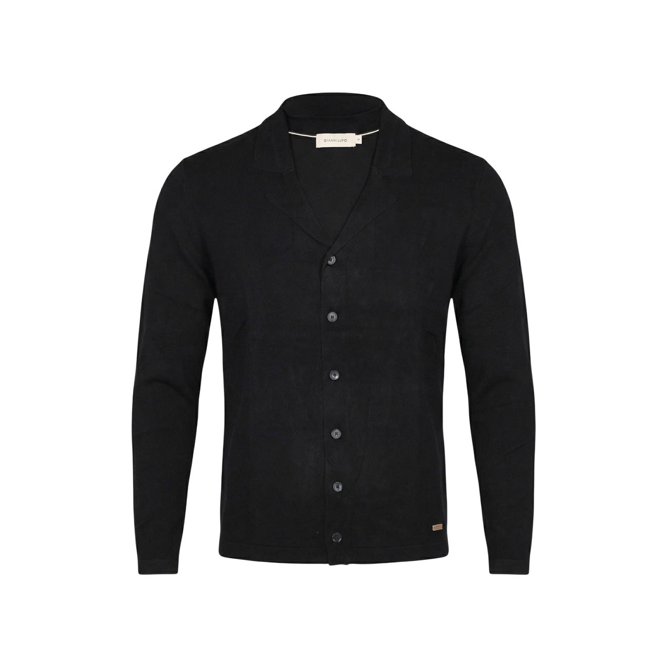 2455600 Gianni Lupo Cardigan Nero Bavero Uomo