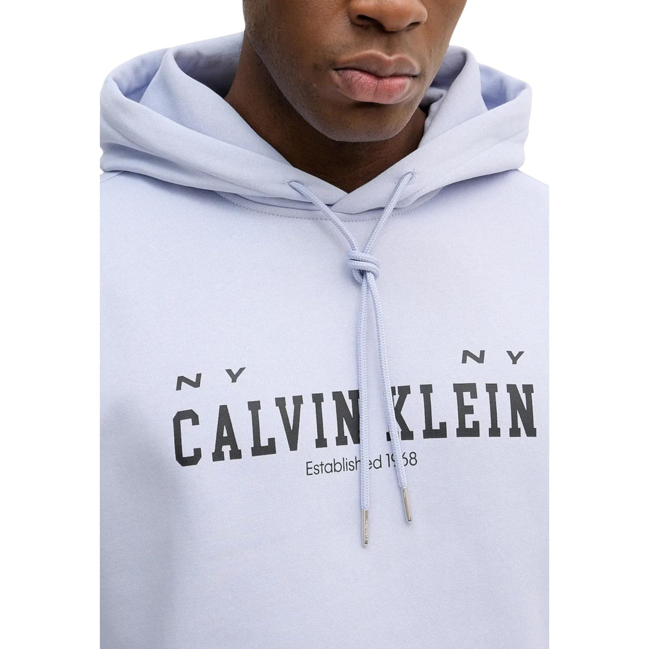 2447046 Calvin Klein Jeans Felpa Lilla Cappuccio Tasche Uomo