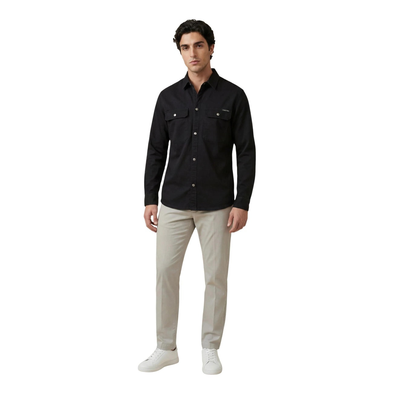 2455037 Calvin Klein Jeans Camicia Nero Uomo