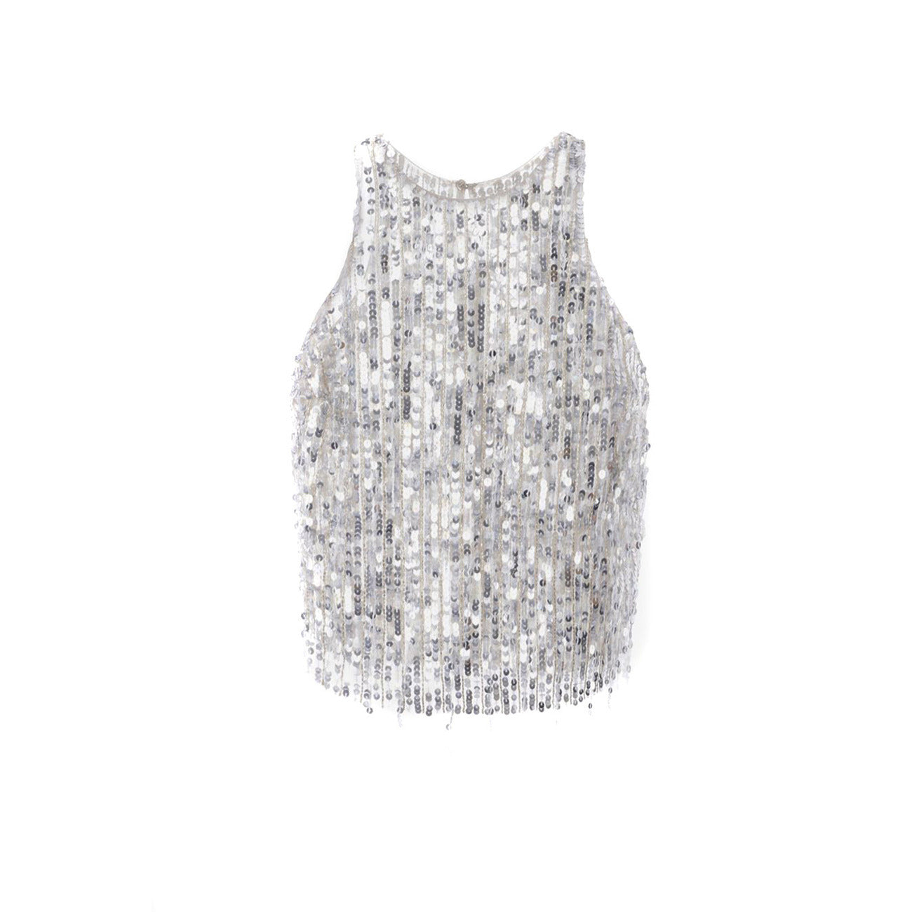 486639 Elisabetta Franchi Top Argento Donna Primavera/Estate