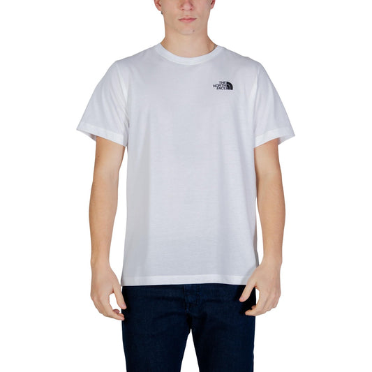 2450533 The North Face T-Shirt Bianca Stampa Cotone Poliestere Uomo