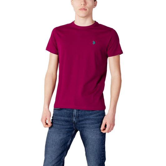 412131 U.S. Polo Assn. T-Shirt Bordeaux Monocromo Uomo