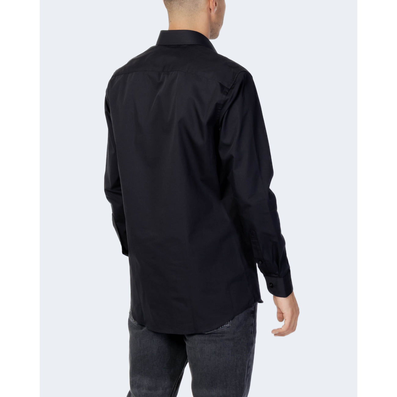 2420150 Selected Camicia Nera Cotone Uomo
