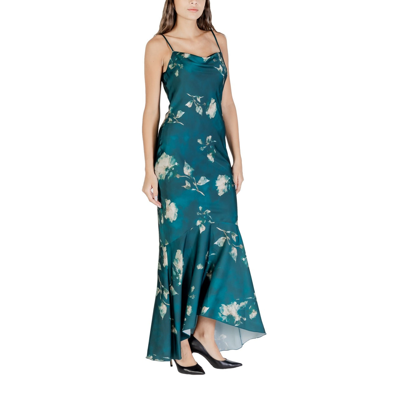 2427497 Rinascimento Abito Verde Corto Donna Fantasia Floreale