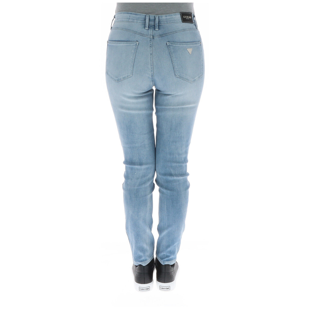 255382 Guess Jeans Azzurri Effetto Consumato Cotone Donna