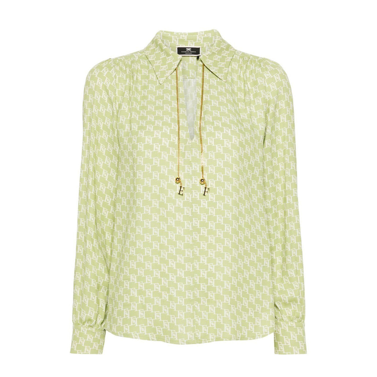 486634 Elisabetta Franchi Blusa Verde Donna Primavera/Estate