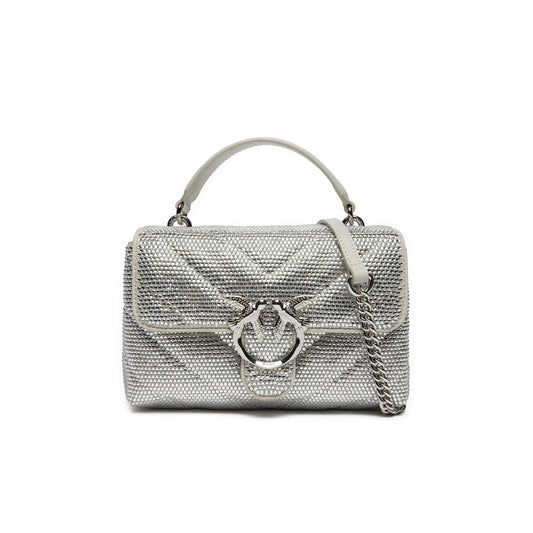 2438282 Pinko Borsa Argento con Strass Donna
