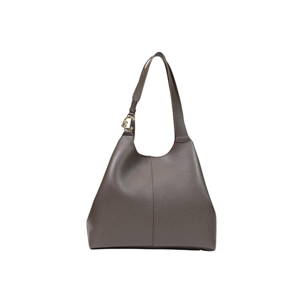 C-Easy Large Grained Leather Shoulder Bag