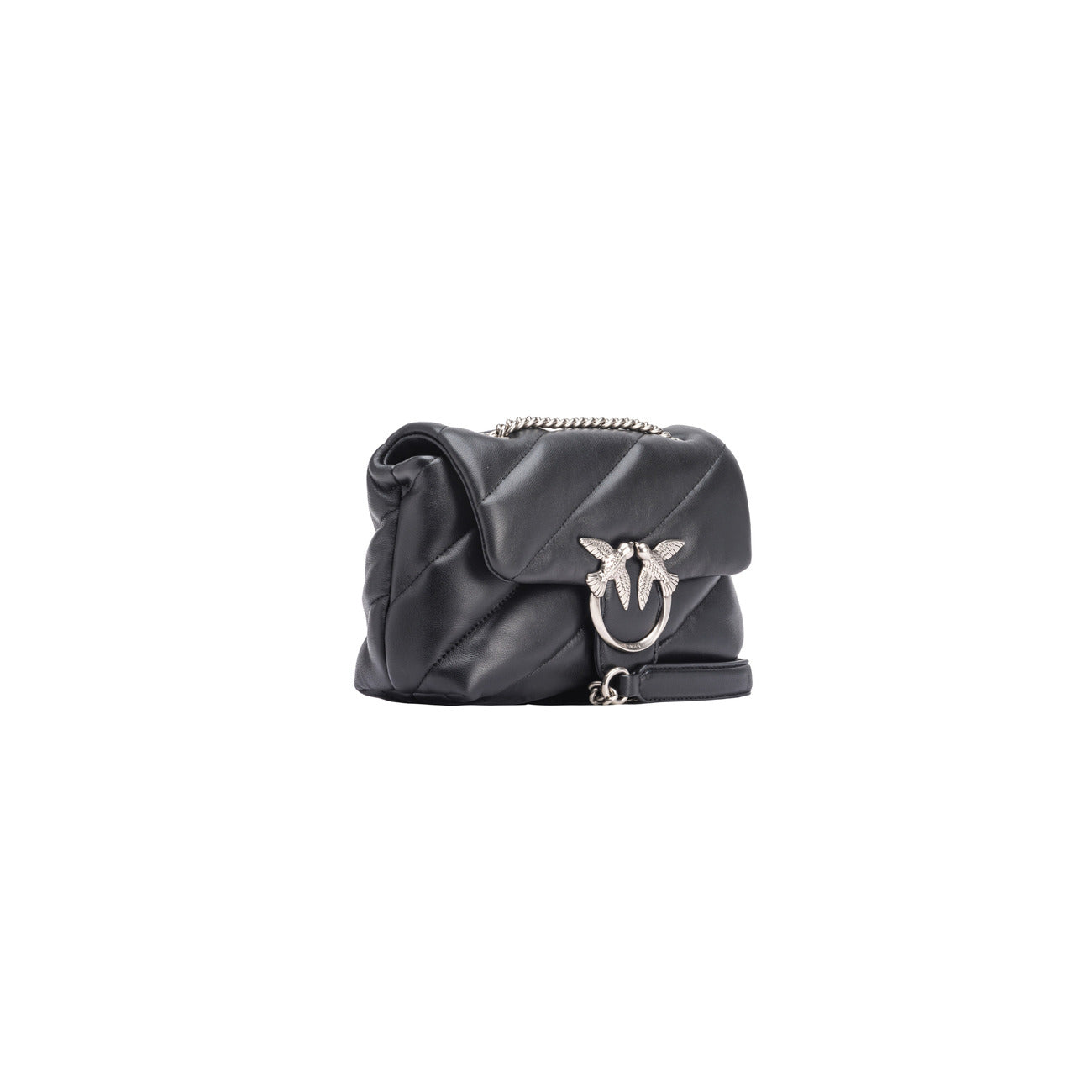 2181831 Pinko Borsa a Mano e Tracolla in Pelle Nera Donna