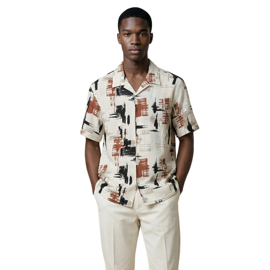 2460333 Antony Morato Camicia Bianca Viscosa Lino Uomo