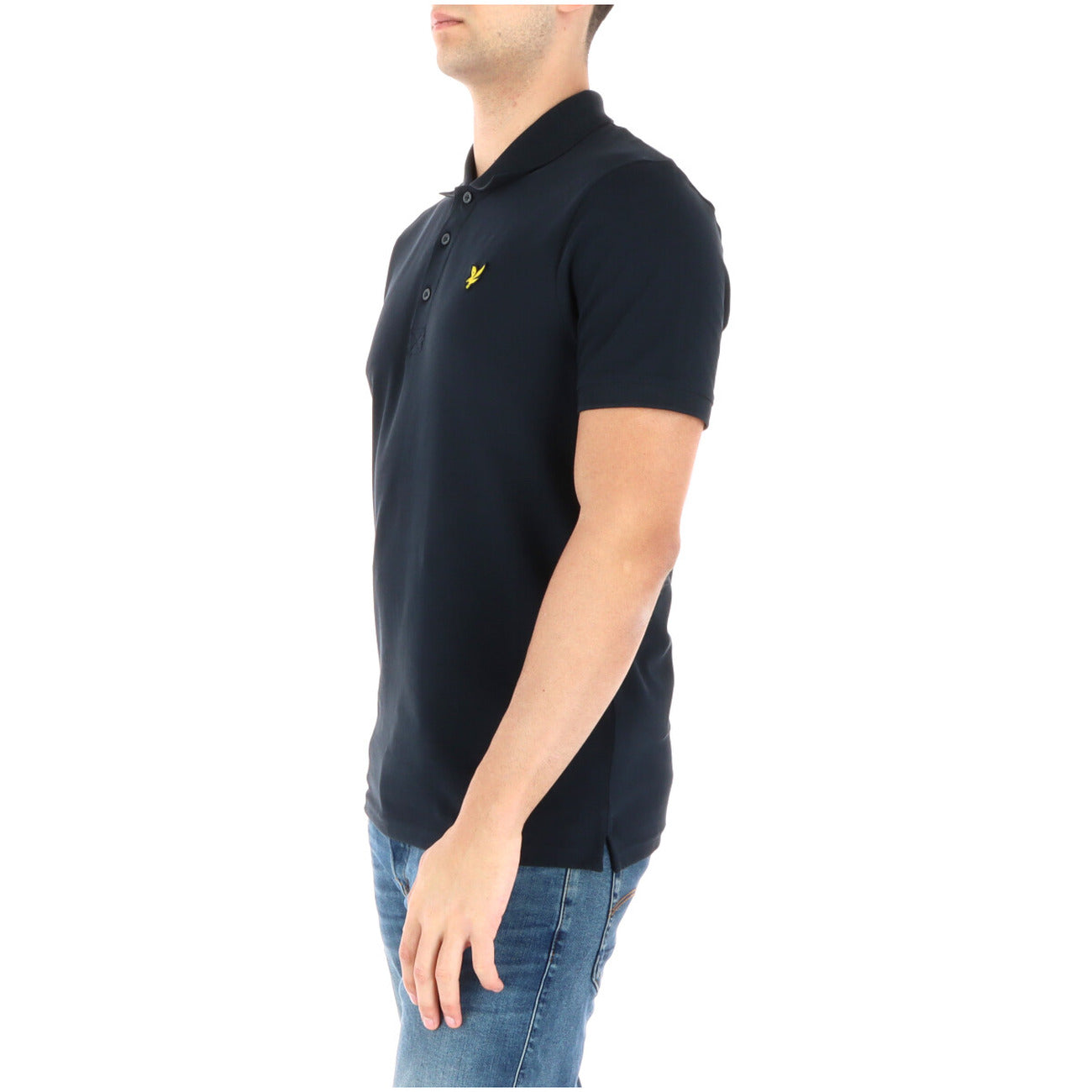 2422963 Lyle & Scott Polo Blu Cotone Elastan Colletto Polo Uomo