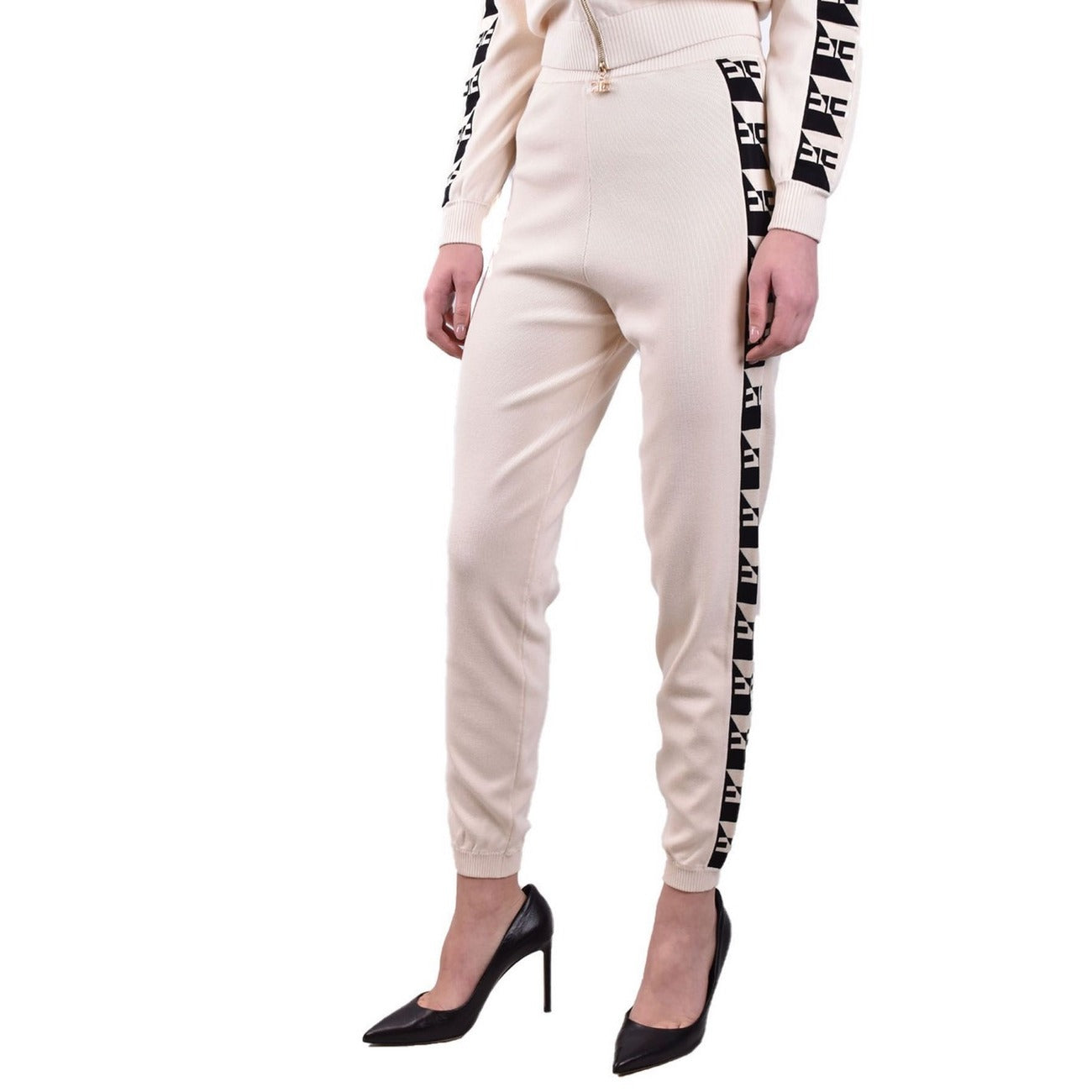 2440192 Elisabetta Franchi Pantaloni Beige Donna
