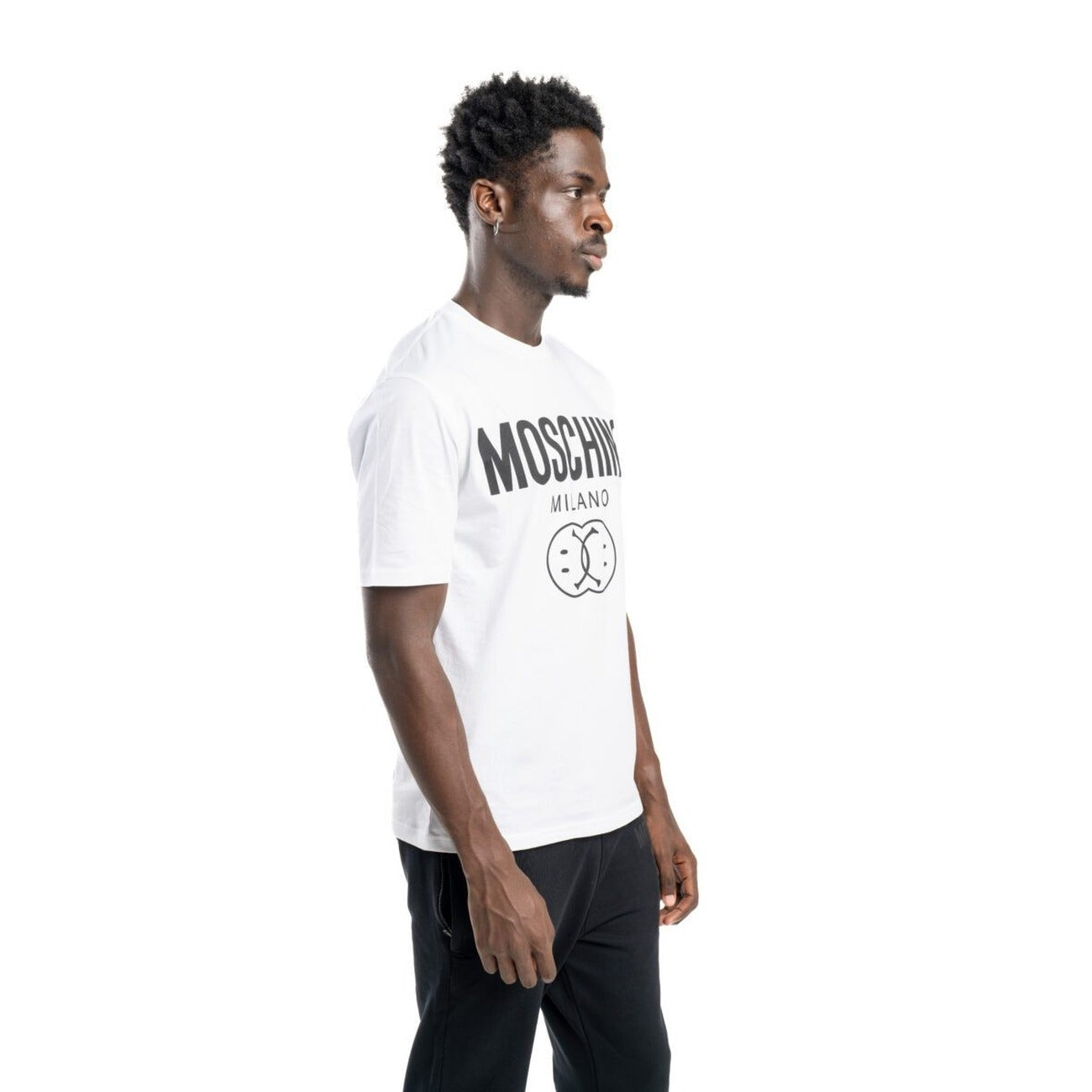 2424516 Moschino T-Shirt Bianca Stampa Uomo