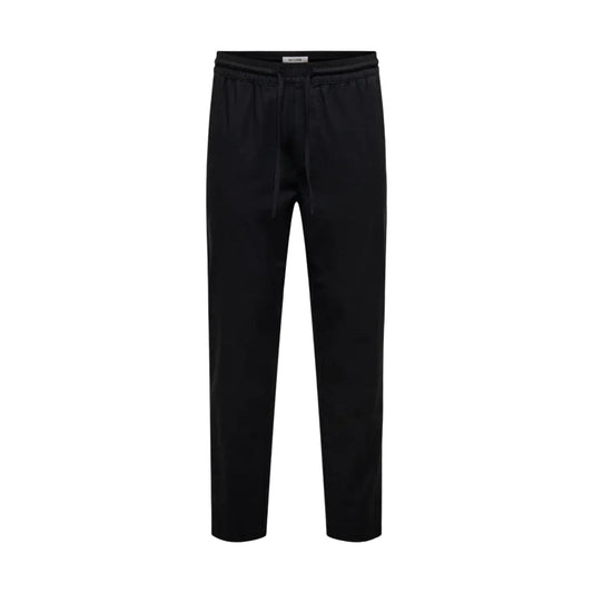 2458643 Only & Sons Pantaloni Nero Cotone Uomo