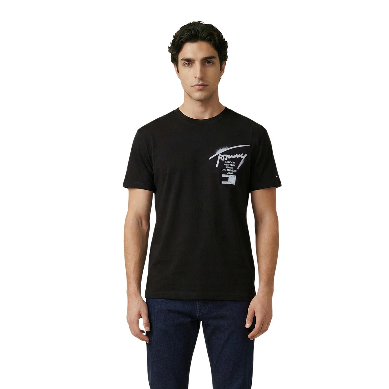 2452987 Tommy Hilfiger Jeans T-Shirt Nera Uomo