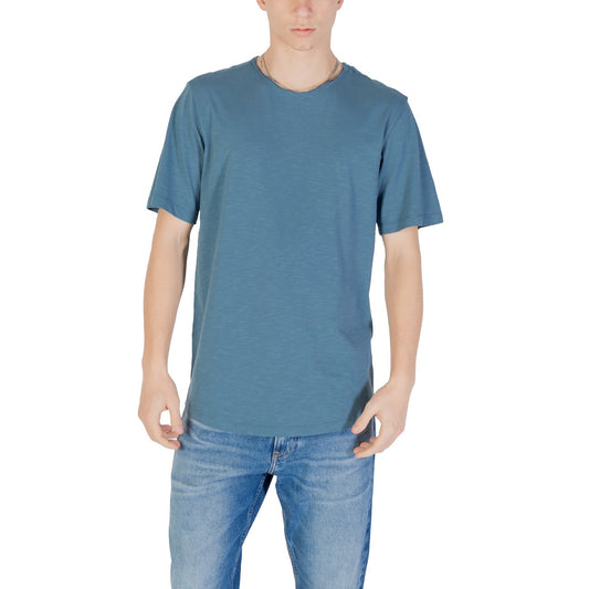 2420550 Jack & Jones T-Shirt Blu Cotone Organico Uomo