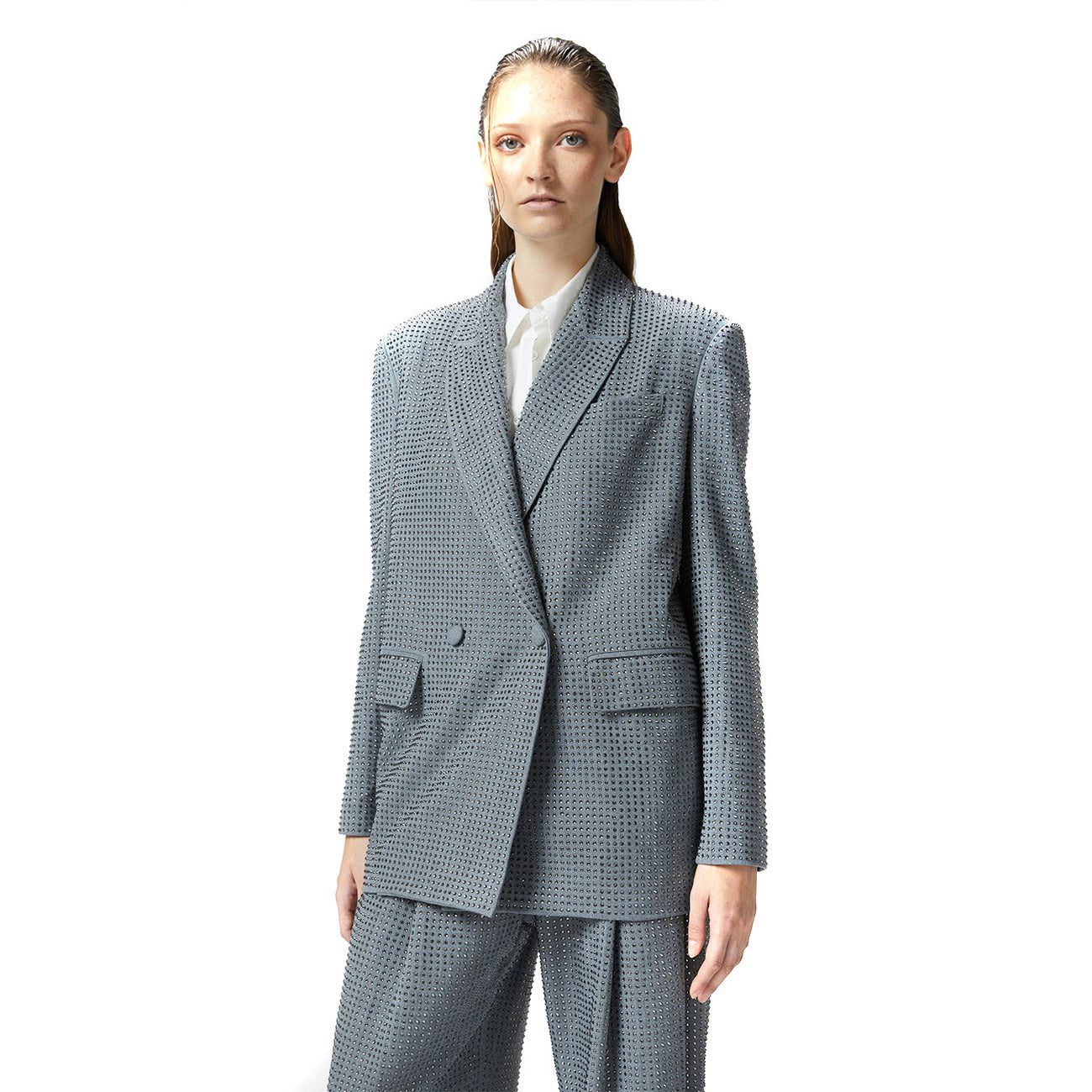 2425042 Pinko Giacca Azzurra Donna Poliestere 92% Viscosa 6%
