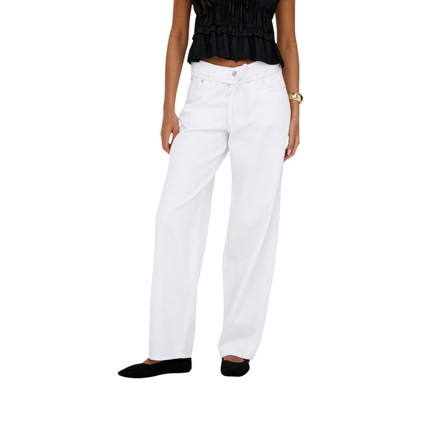 Gianna Mid Waist Straight Dot Denim Jeans Noos Donna