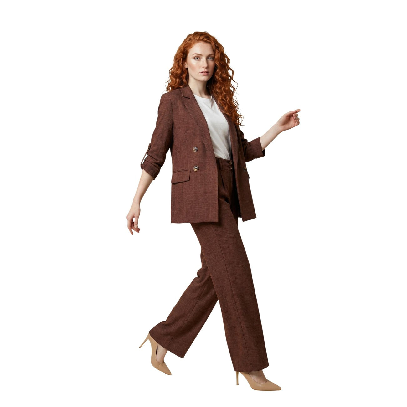 511745 Artigli Pantaloni Marroni Donna Primavera/Estate