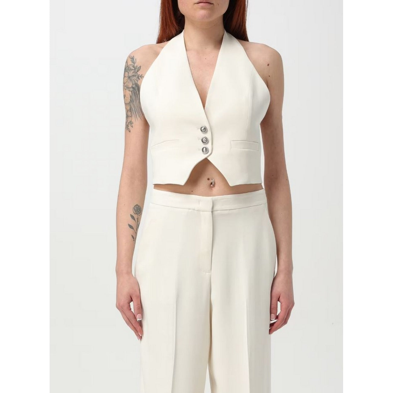 2473485 Pinko Gilet Bianco Donna