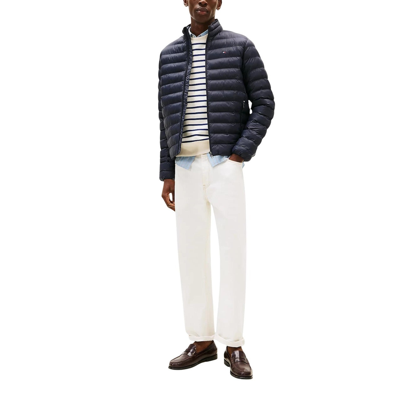 2451823 Tommy Hilfiger Jeans Giubbotto Blu Nylon Uomo