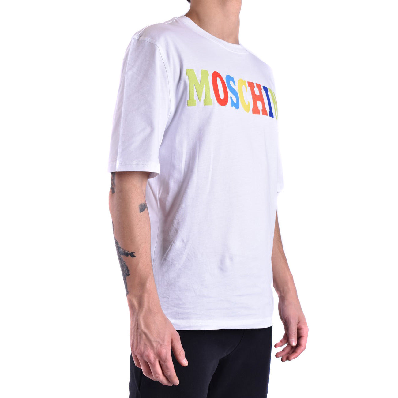 2424510 Moschino T-Shirt Bianca Stampa Uomo