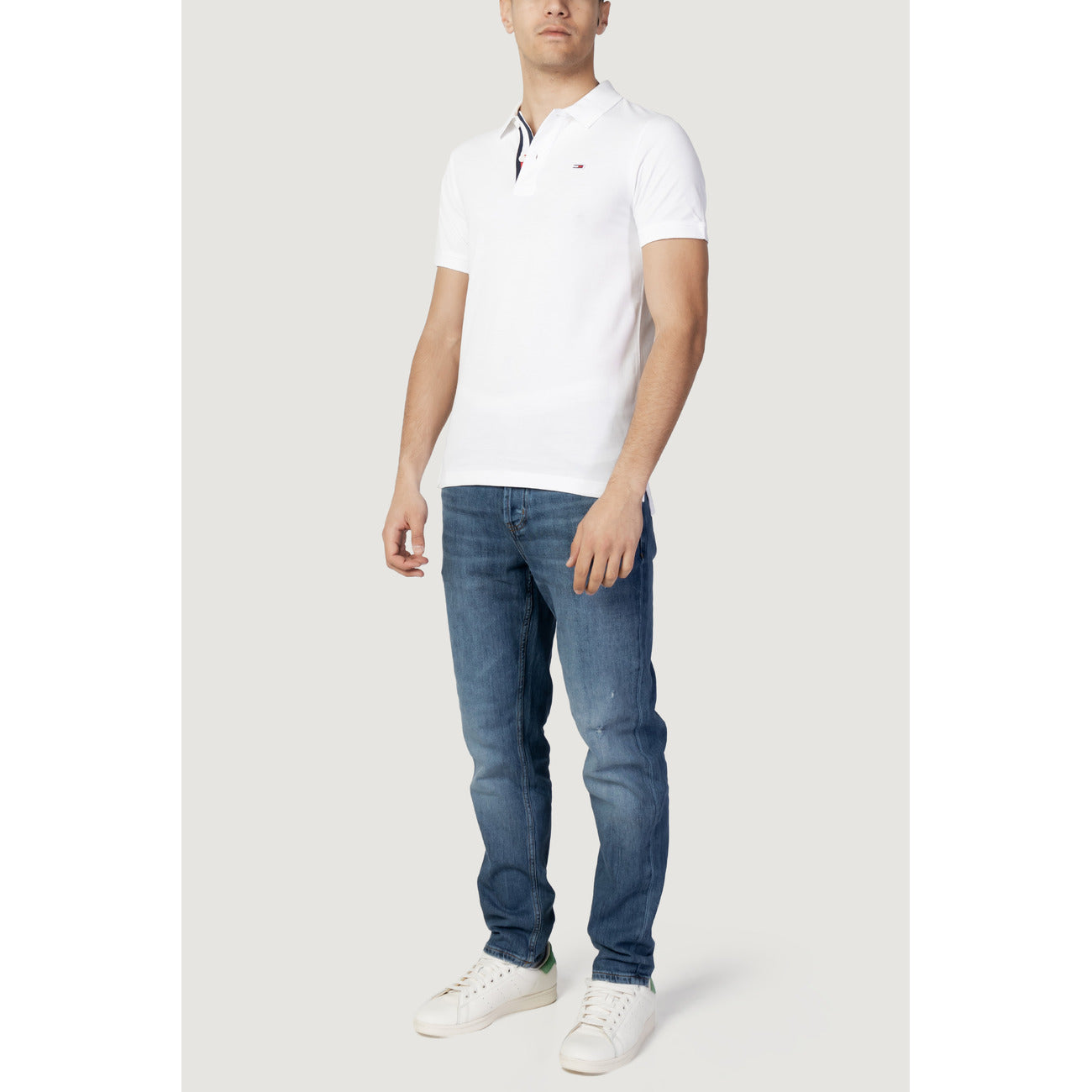 426594 Tommy Hilfiger Jeans Polo Bianco Uomo