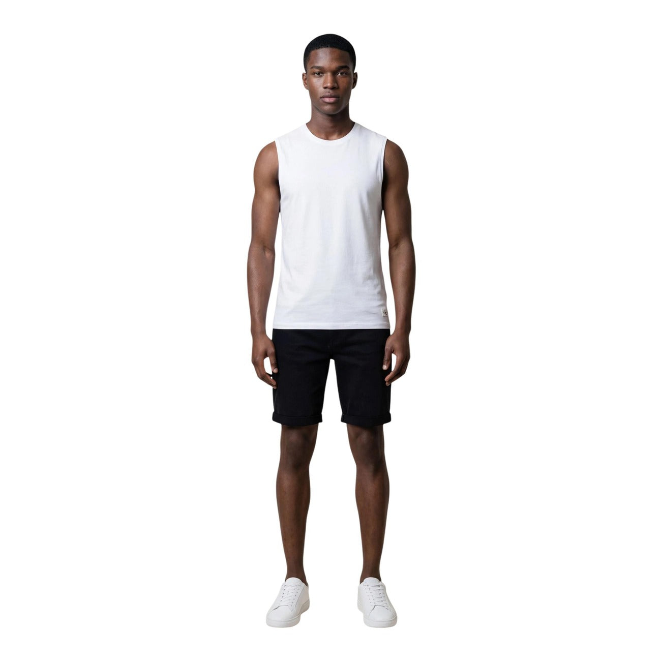 2454664 Calvin Klein Jeans Bermuda Nero Zip Tasche Uomo