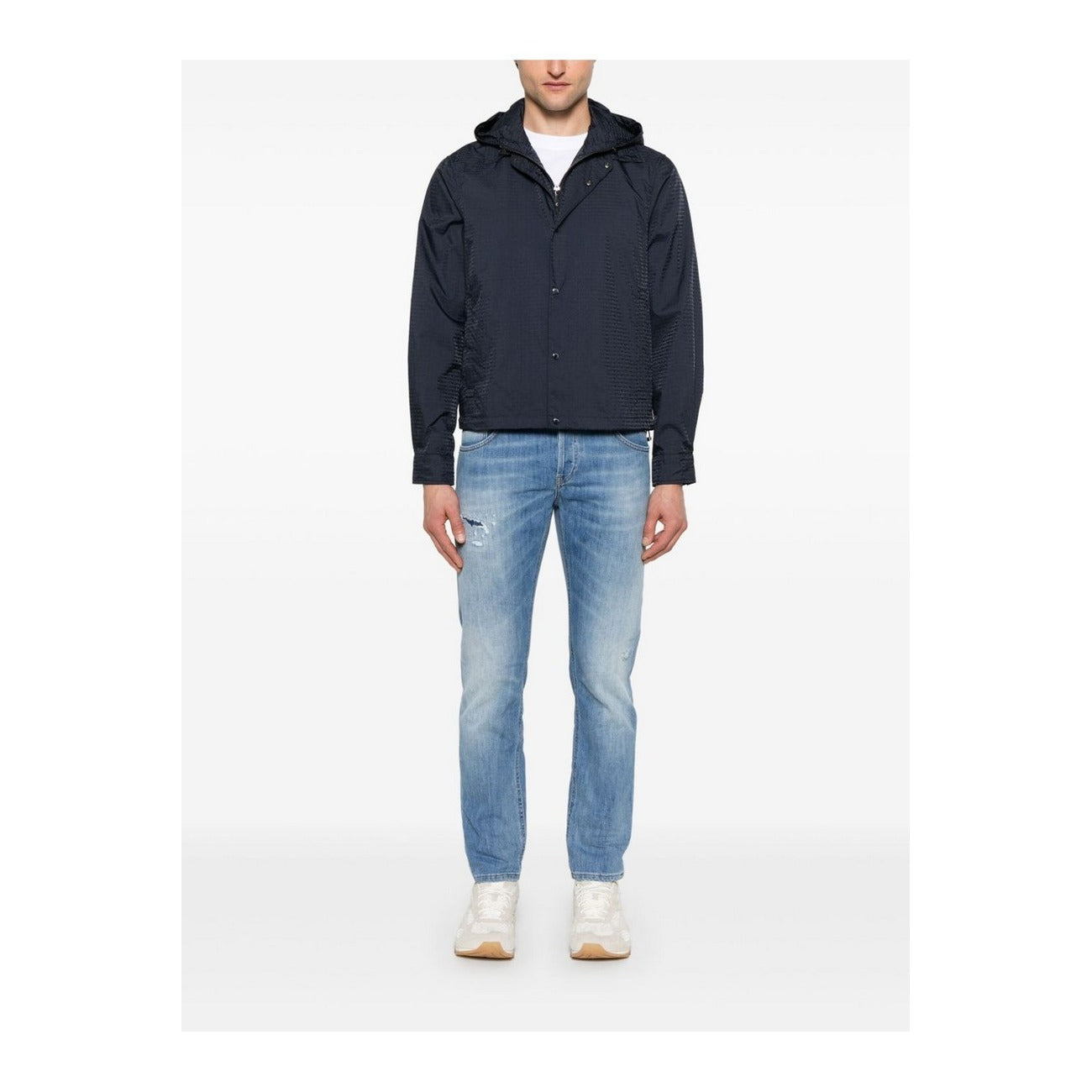 2444573 Emporio Armani Giubbotto Blu Poliammide Uomo