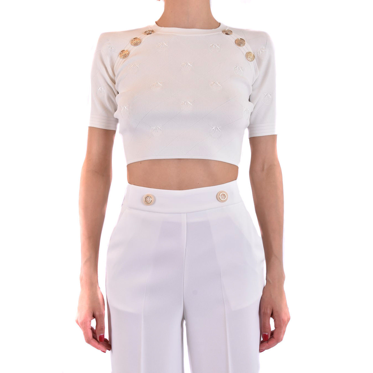 2438412 Pinko Maglia Bianca Donna