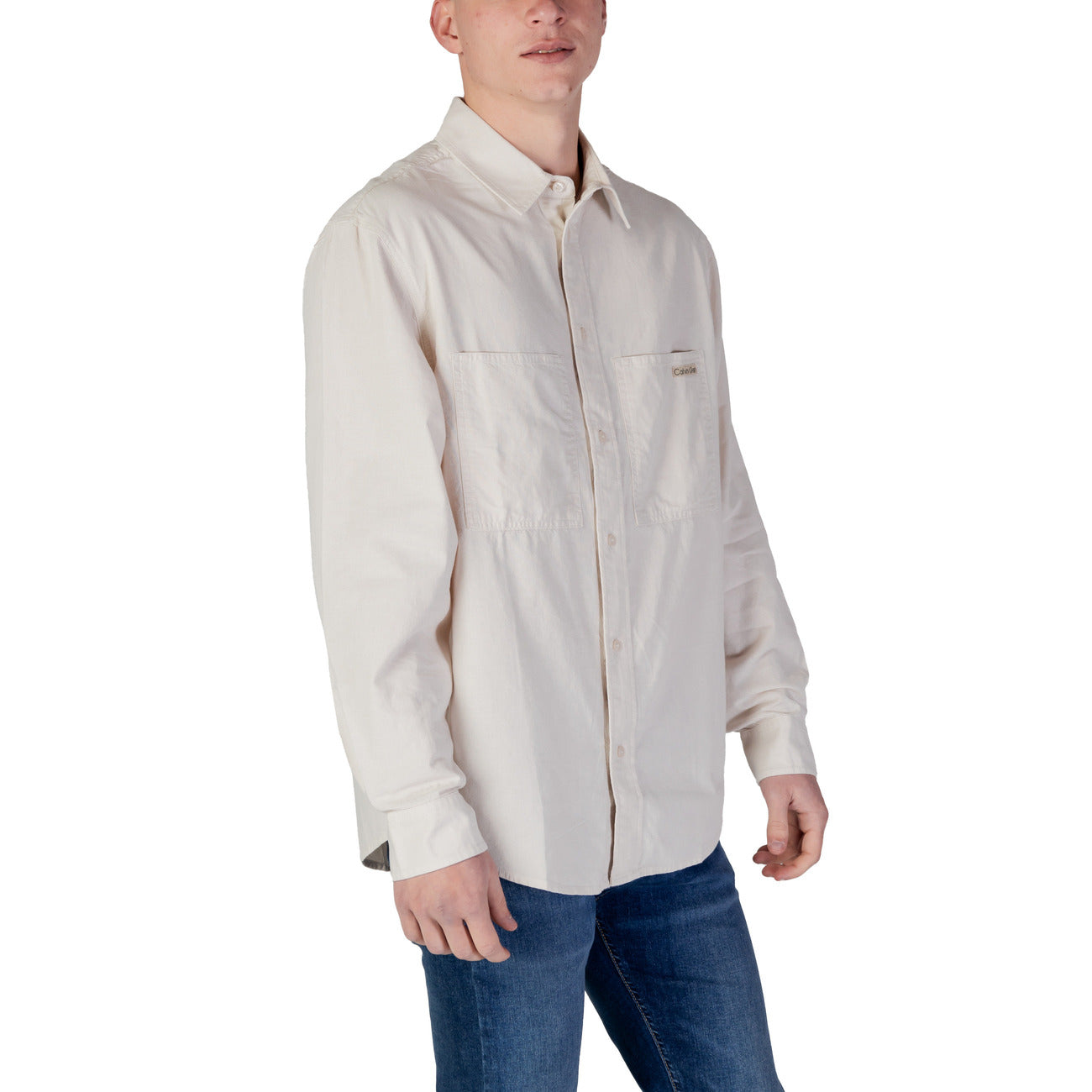 2409953 Calvin Klein Jeans Camicia Beige Uomo