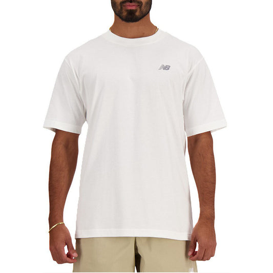 2238050 New Balance T-Shirt Bianco Monocromo Uomo