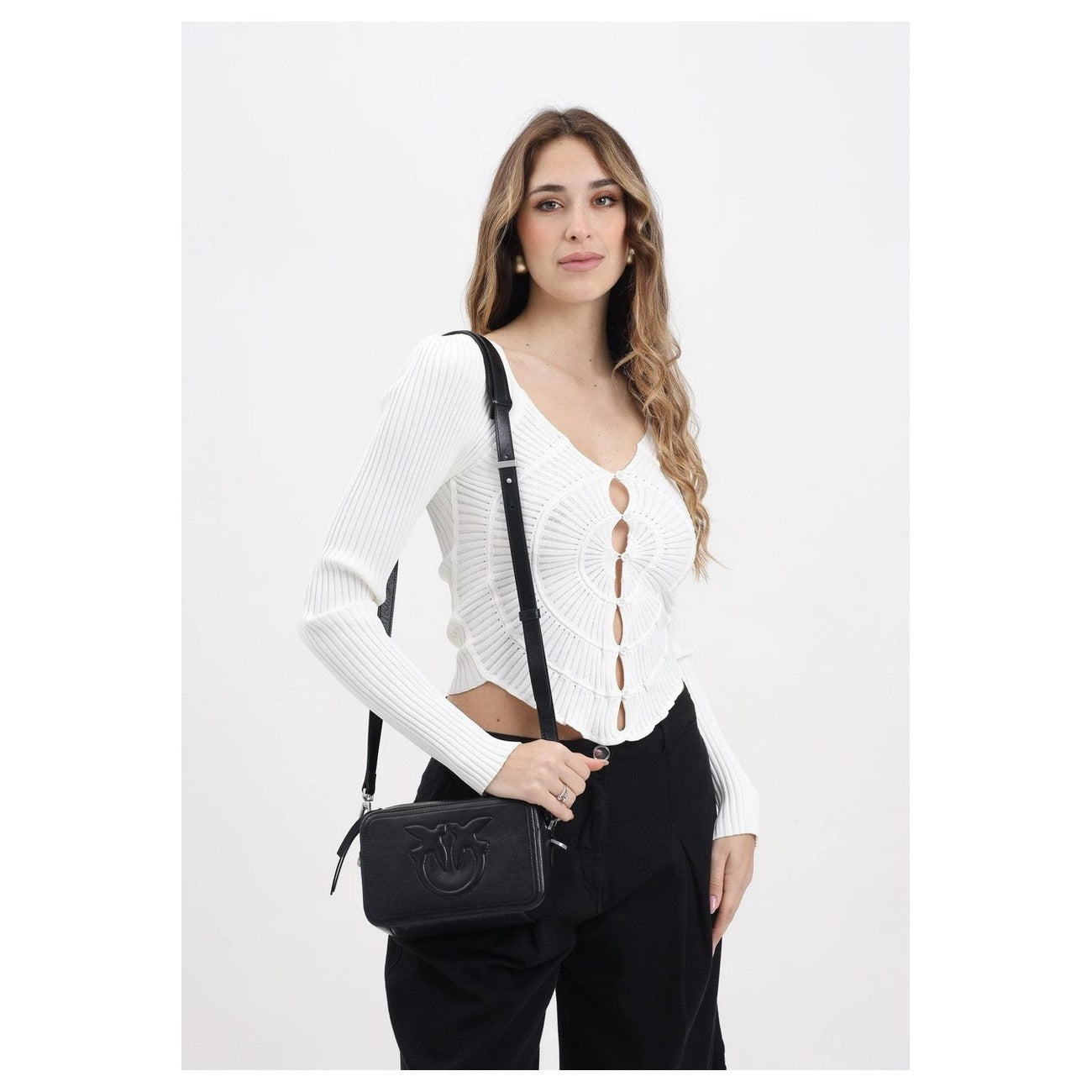 494027 Pinko Cardigan Bianco Donna Primavera/Estate