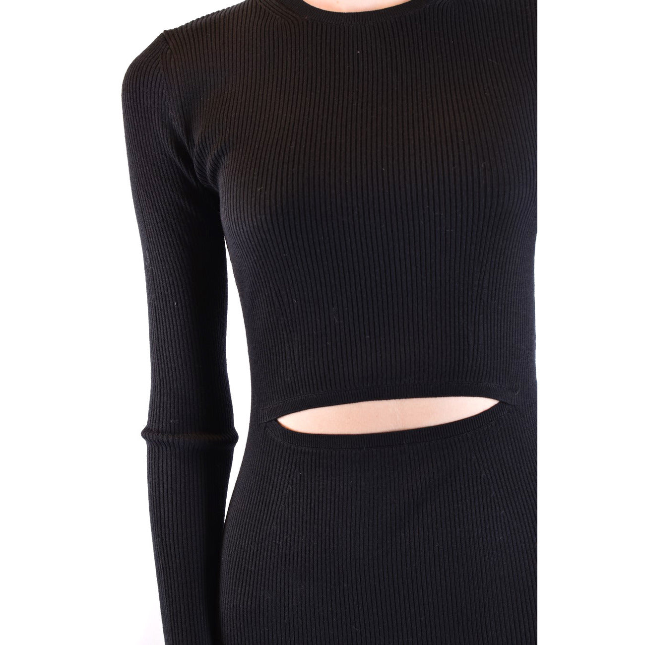 2428895 Diesel Abito Nero Donna Lana Maniche Lunghe